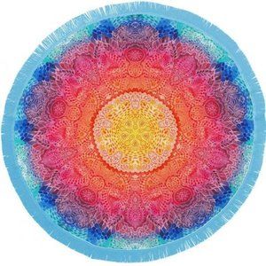 Oversized Bohemian Mandala Soft Cotton Round Beach Towel Large Blanket Hippy